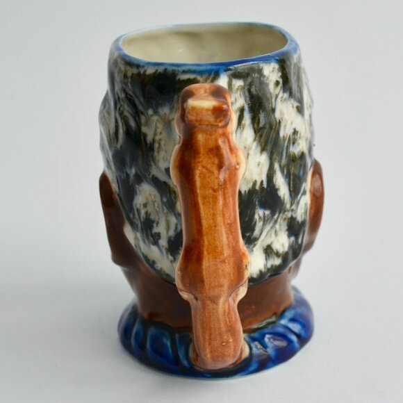 Vintage Pirate Face Mug Winking Beard Ceramic Cup with Squirrel Handle Rare - Picture 3 of 6